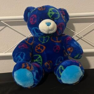 Build A Bear Blue Peace Bear